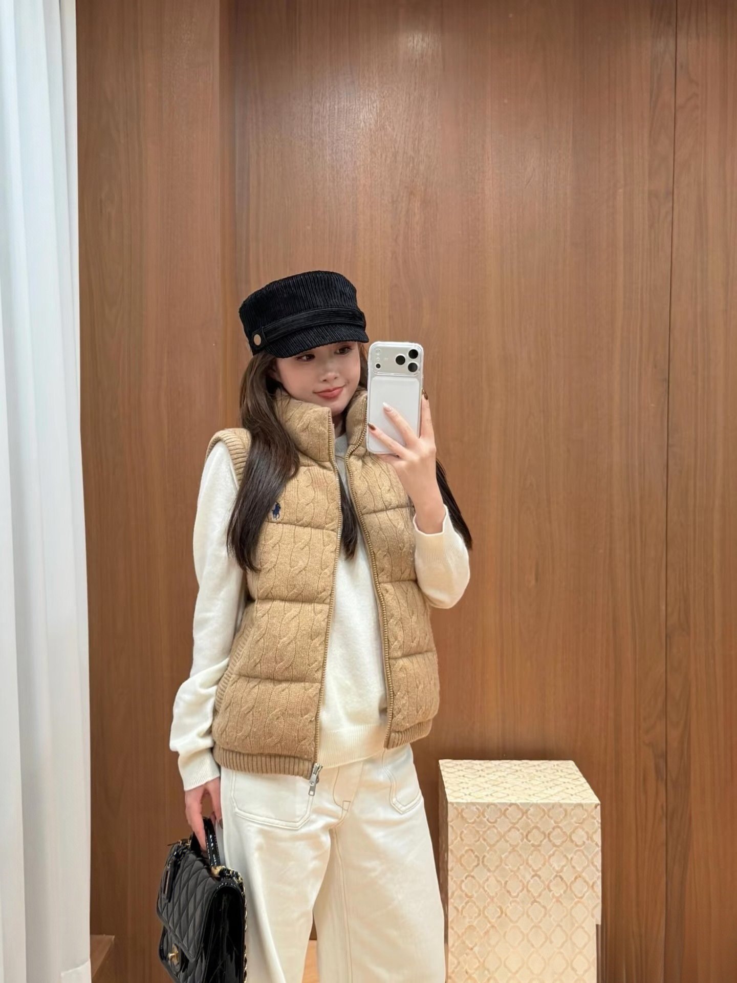 Version correcte : Polo RL Raff pony broderie en torsades en duvet gilet en duvet unisexe modèle