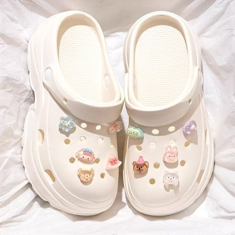 Chaussures perforantes pour augmentation de hauteur EVA, chaussons explosives à semelles épaisses d’été pour femmes, exportations sud-américaines, petites personnes portant des sandales de plage – Image 4